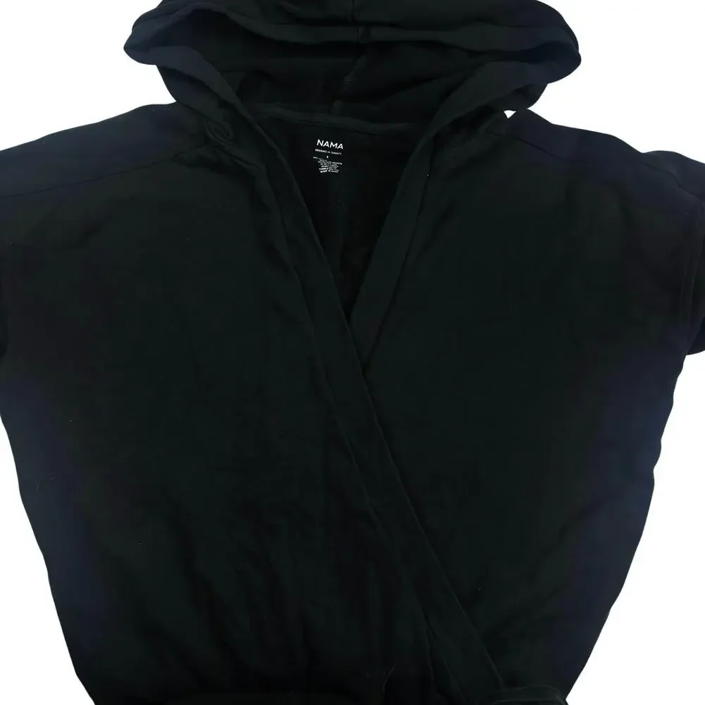Nama | Women | Enlighten Black Soft Cozy Comfort Lounge Hooded Jumpsuit | Small